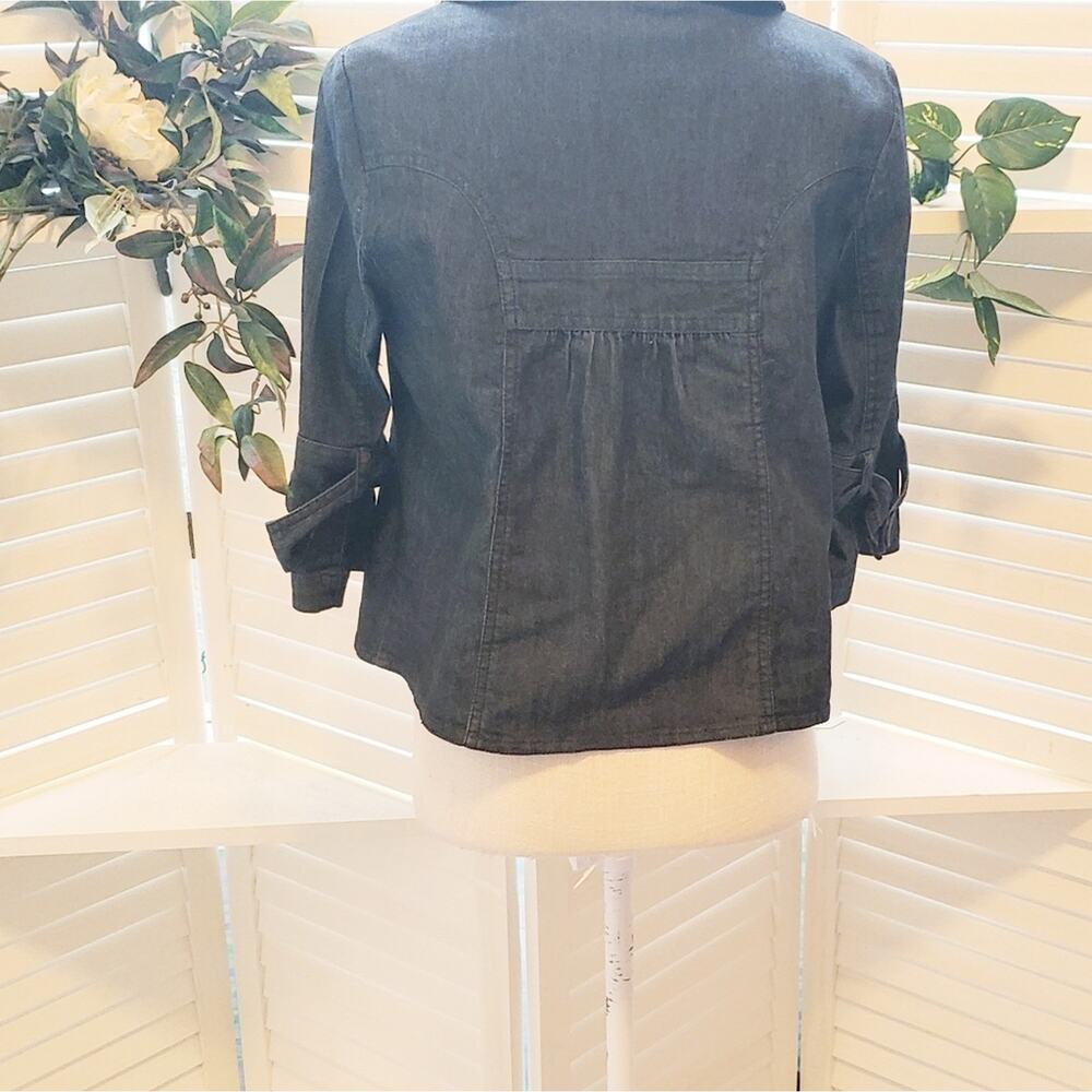 SANDRO SPORTSWEAR BLACK BUTTON DOWN BLAZER SIZE PM - Picture 5 of 5